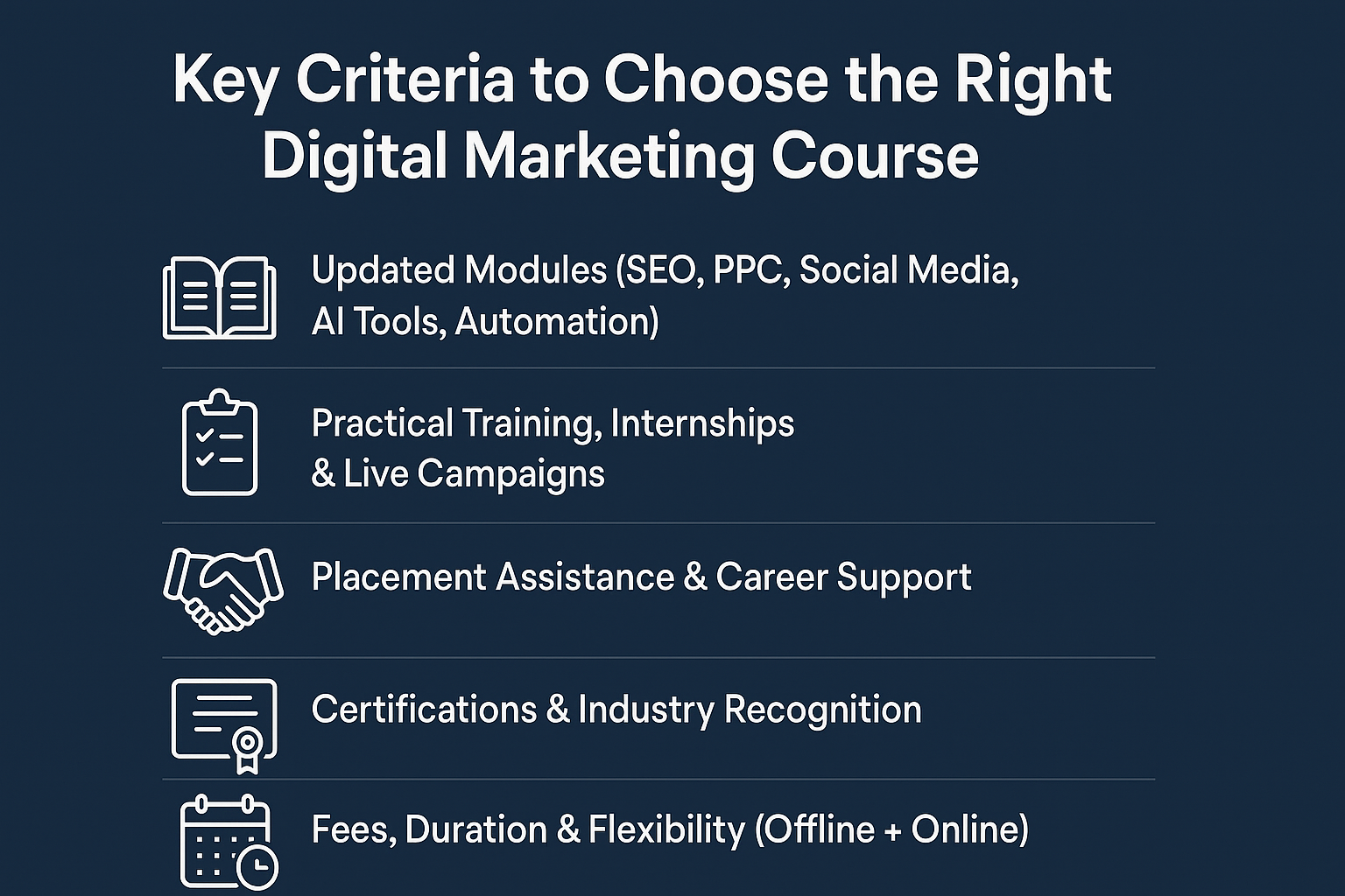 Key Criteria to Choose the Right Digital Marketing Course